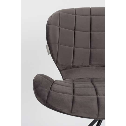 Zuiver :: Krzesło tapicerowane Omg Velvet szare