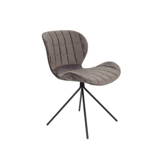 Zuiver :: Krzesło tapicerowane Omg Velvet szare