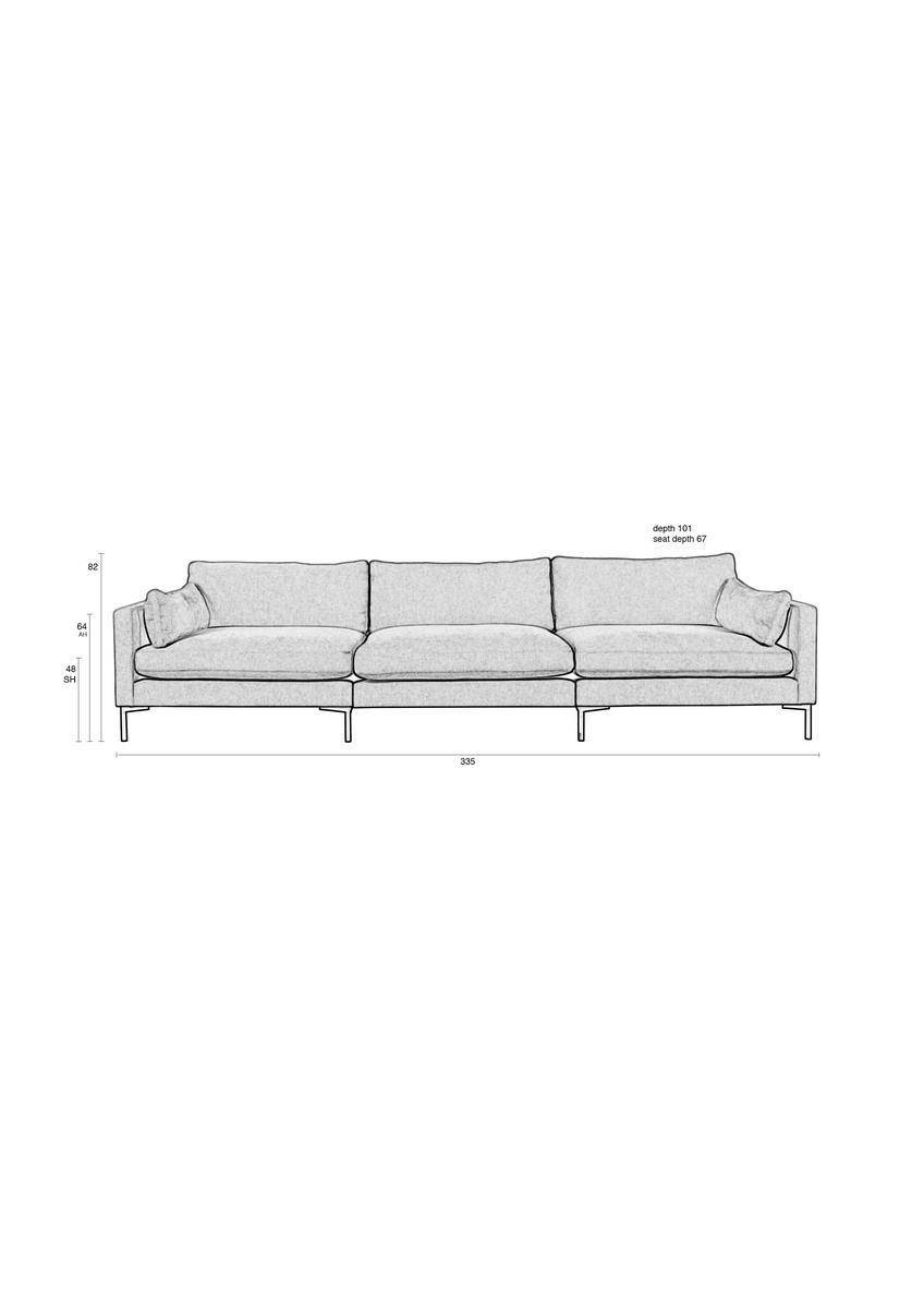 Zuiver :: Sofa 4,5 osobowa Summer kawowa szer. 335 cm