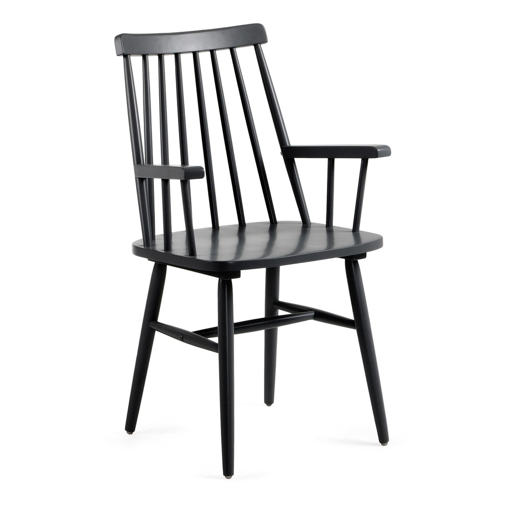Drewniane krzesło Carly 53x51 cm czarne