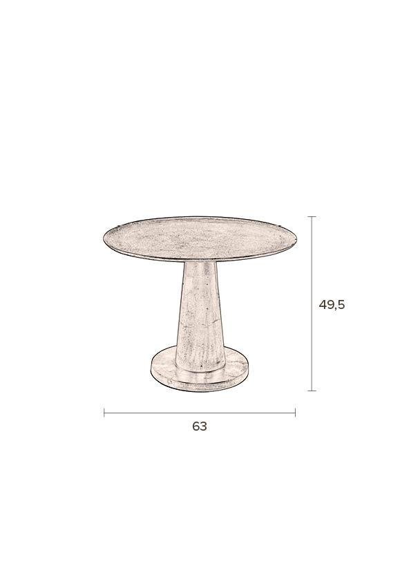 Dutchbone :: Stolik Brute śr. 63 cm mosiężny 