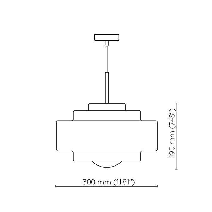 Embassy Interiors :: Szklana lampa wisząca Memoire biało-mosiężna śr. 30 cm 