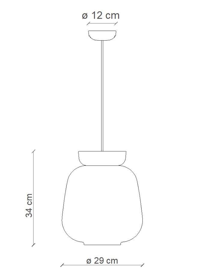 Ferroluce :: Lampa wisząca Corcovado śr. 29 zielona