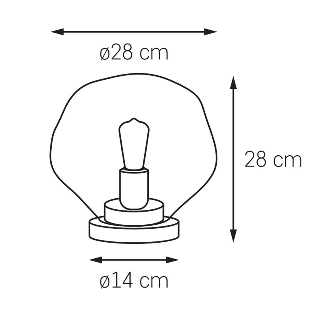 Kaspa :: Lampa stołowa Avia czarna wys. 28 cm