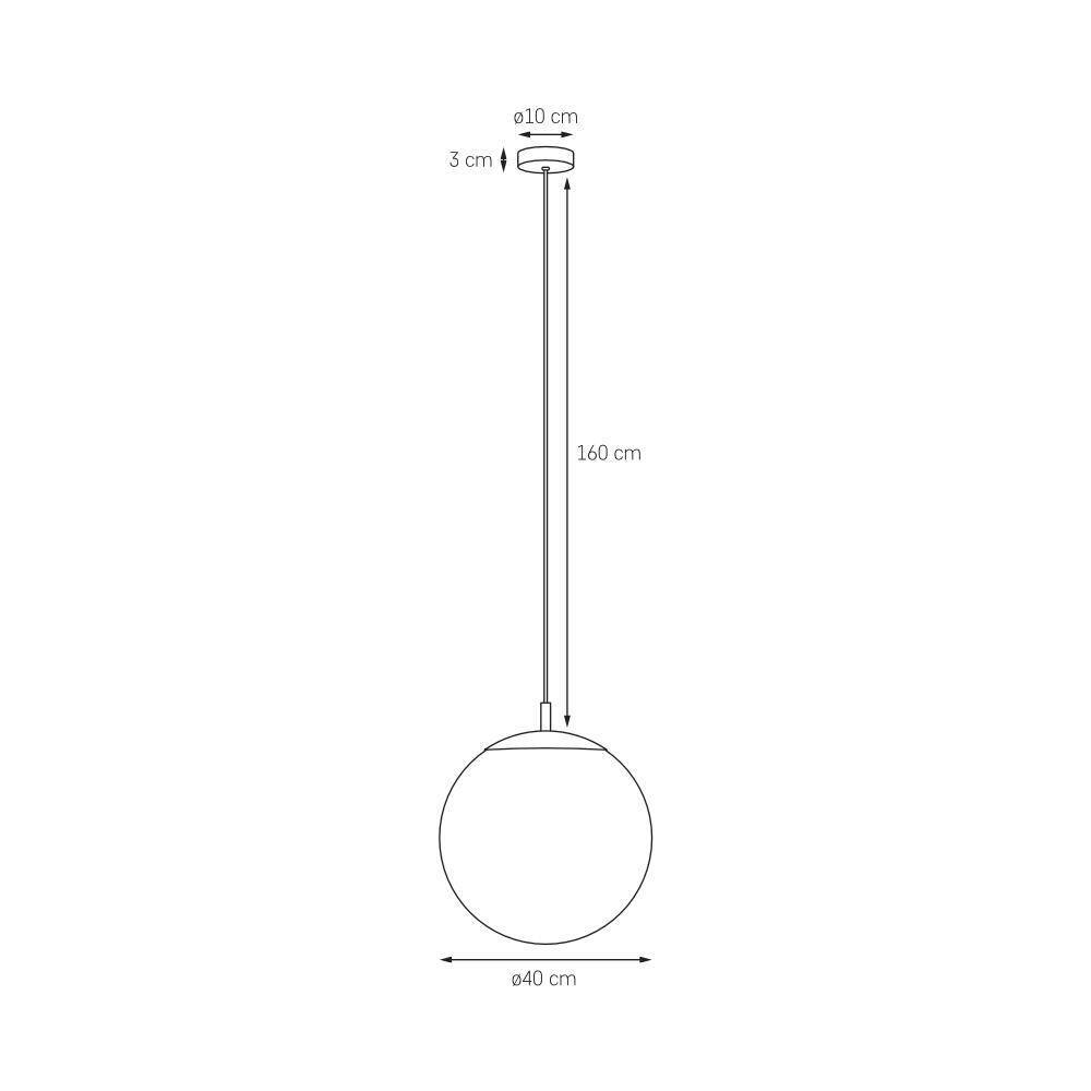 Kaspa :: Lampa wisząca Alur rozm. L tytanowa śr. 40 cm