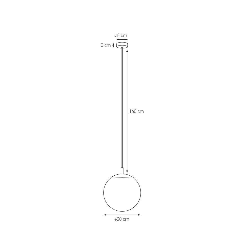 Kaspa :: Lampa wisząca Alur rozm. M tytanowa śr. 30 cm