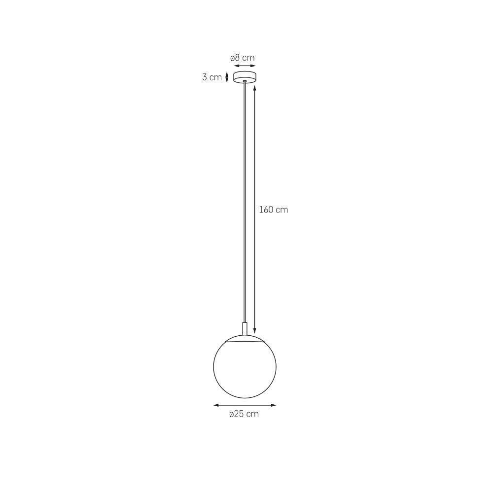 Kaspa :: Lampa wisząca Alur rozm. S tytanowa śr. 25 cm