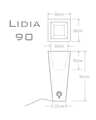 Micante :: Donica zewnętrzna Lidia basic wys. 90 cm biała