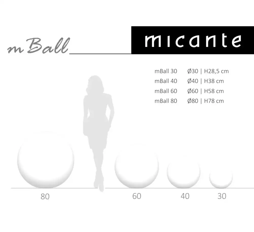 Micante :: Lampa stojąca mBall śr. 80cm (zewnętrzna) 3000K IP65