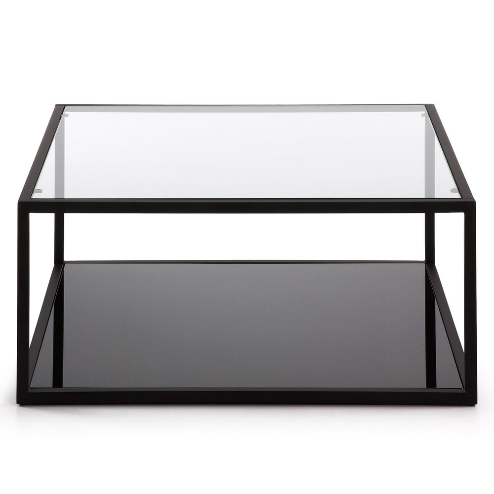 Szklany stolik Palomar 80x80 cm czarny