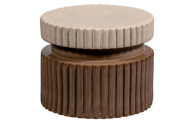 Woood :: Stolik ceramiczny Geer śr. 48 cm brązowy