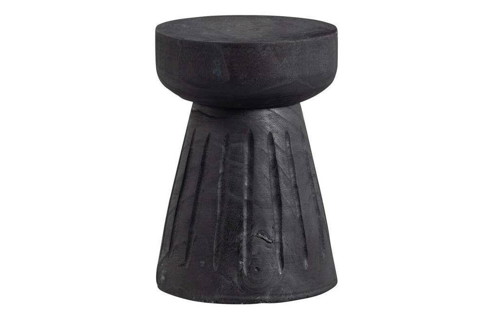 Woood :: Stolik / stołek drewniany Borre czarny wys. 40 cm