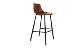 Dutchbone :: Krzesło barowe / hoker Franky brązowy wys. 106 cm