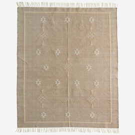 Madam Stoltz :: Dywan ręcznie tkany bawełniany beżowy 120x180 cm
